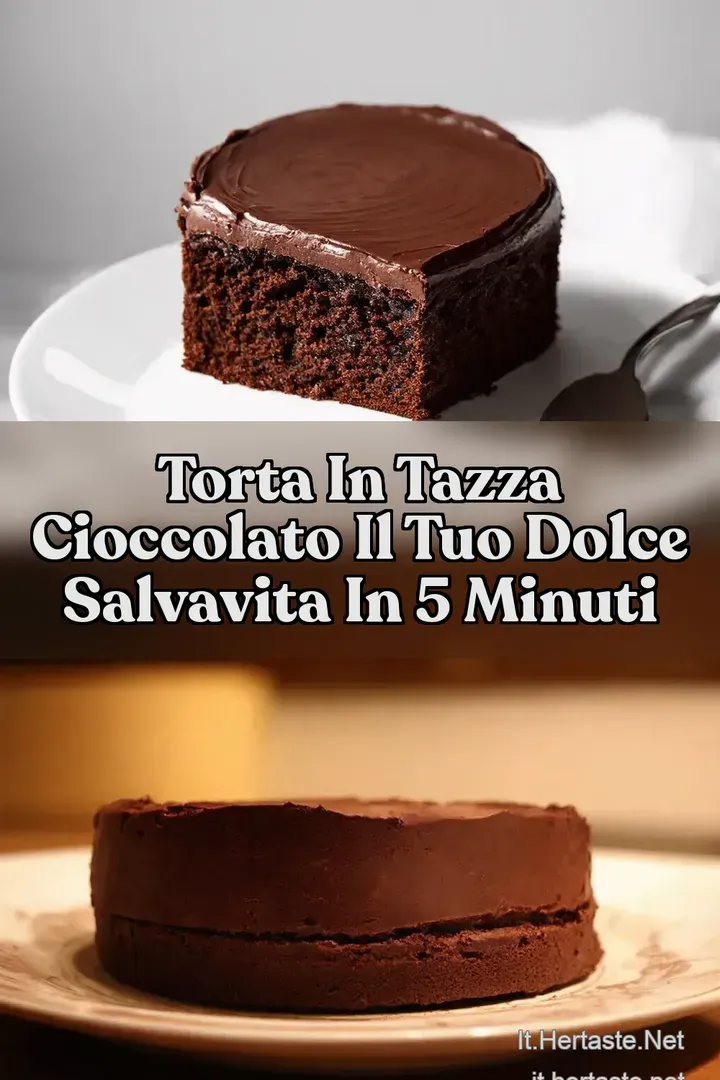 Torta in Tazza Cioccolato Il Tuo Dolce Salvavita in 5 Minuti