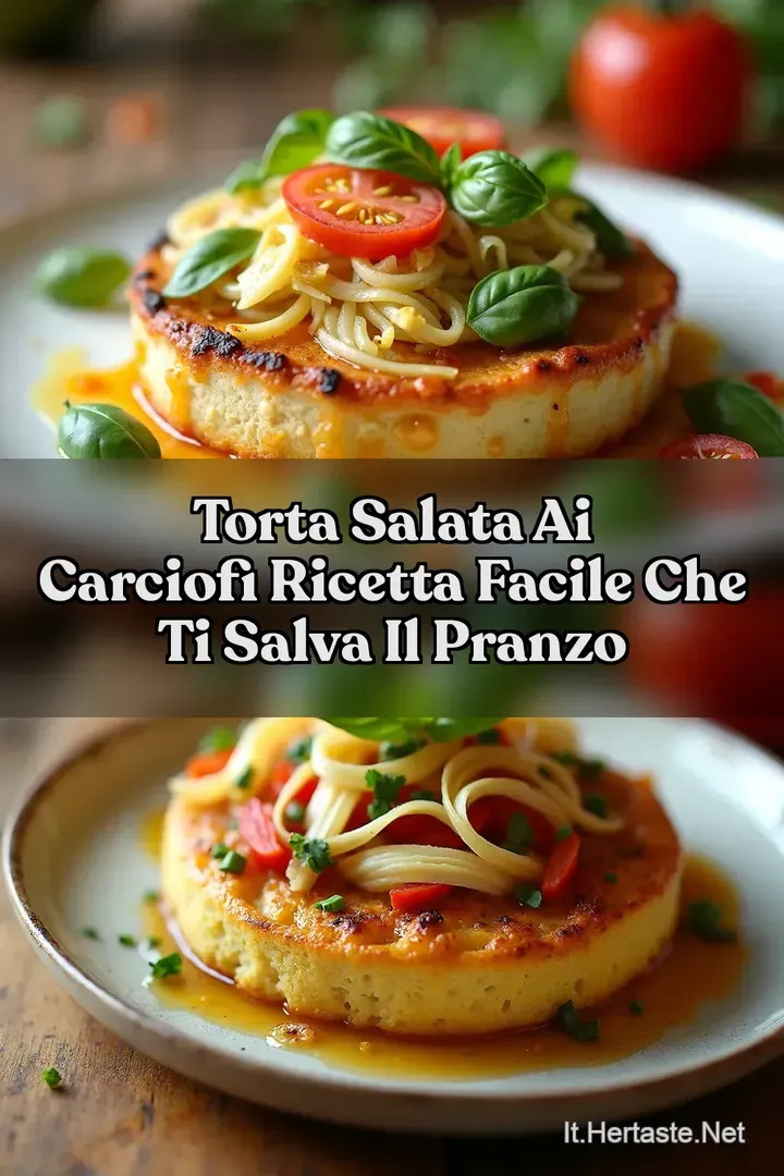 Torta Salata ai Carciofi Ricetta Facile che ti Salva il Pranzo
