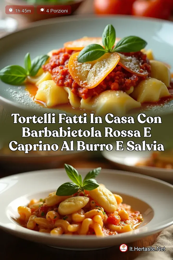 Tortelli Fatti in Casa con Barbabietola Rossa e Caprino al Burro e Salvia