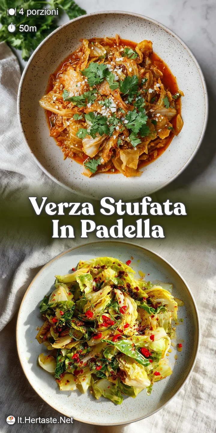 Close-up of glistening, tender cabbage strands, showcasing a mix of light green and caramelized brown colors. Hints of herbs.