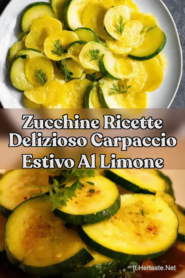 Zucchine Ricette Delizioso Carpaccio Estivo al Limone