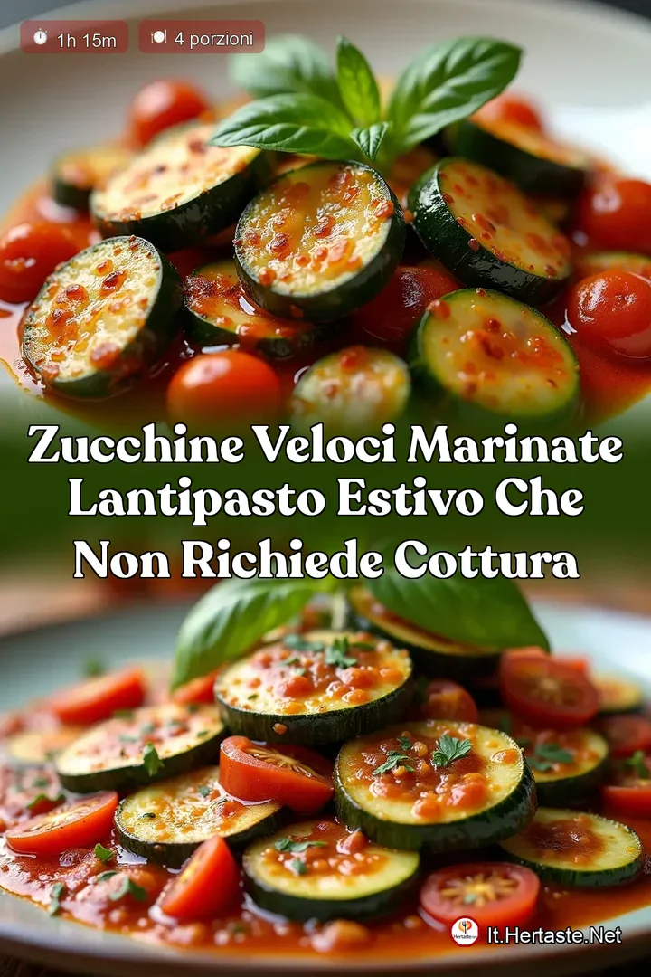 Zucchine Veloci Marinate LAntipasto Estivo che Non Richiede Cottura