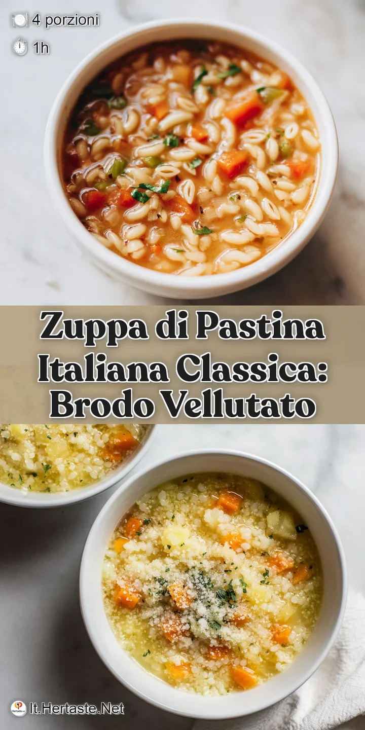 Close-up of delicate star-shaped pasta swimming in a shimmering, clear broth, flecked with green parsley and glistening dr...