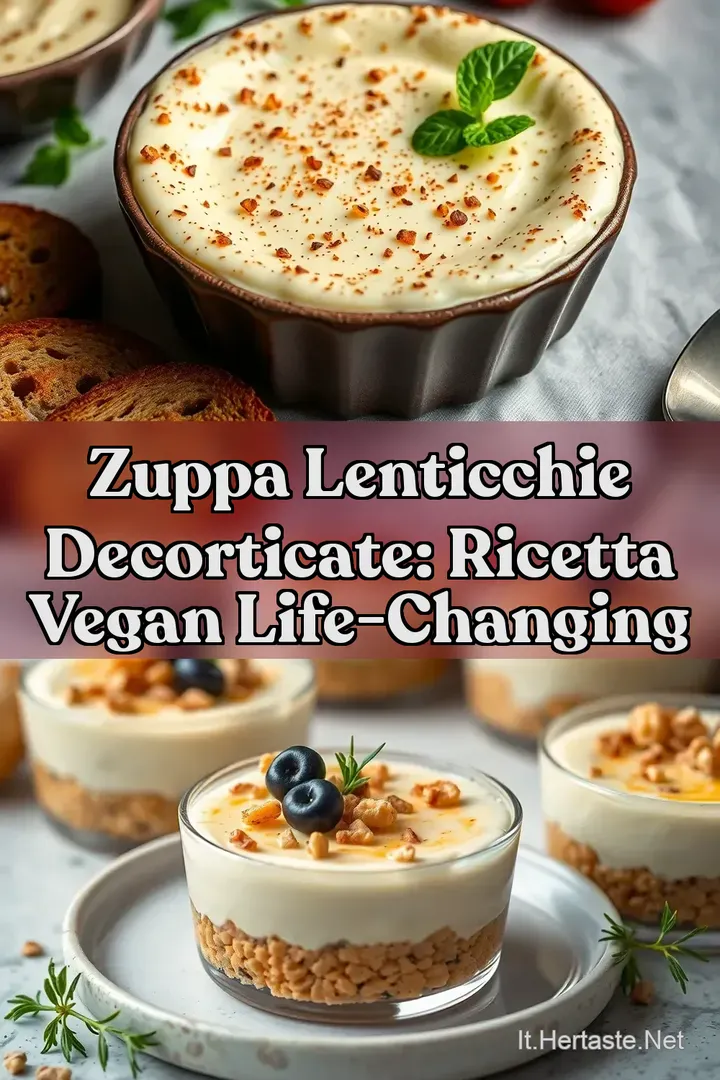 Zuppa Lenticchie Decorticate: Ricetta Vegan Life-Changing