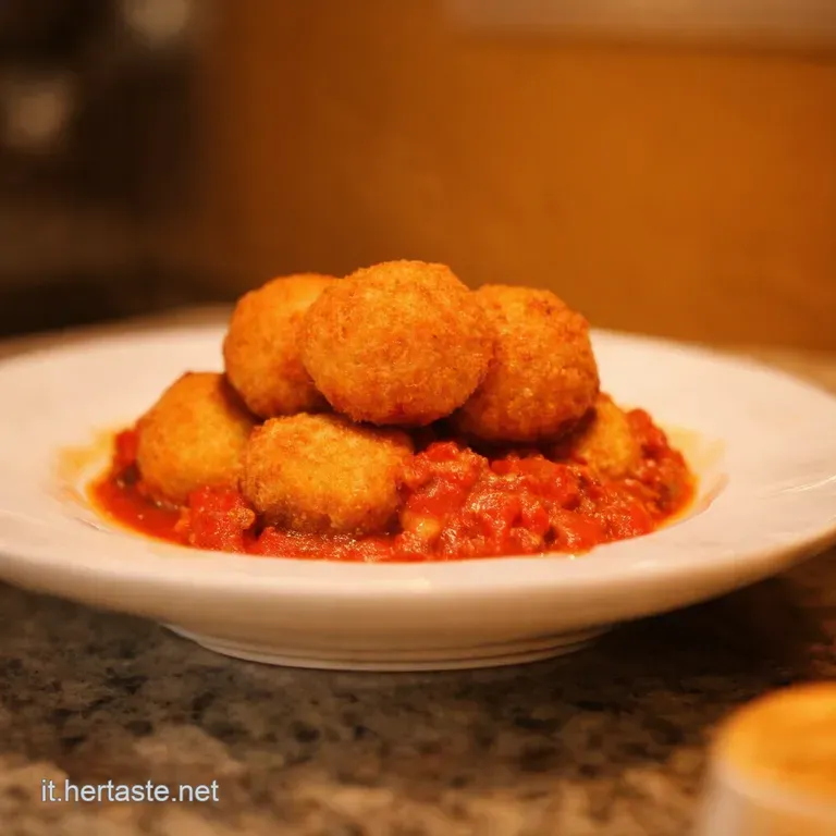 Arancini Express Al Rag&ugrave; presentation