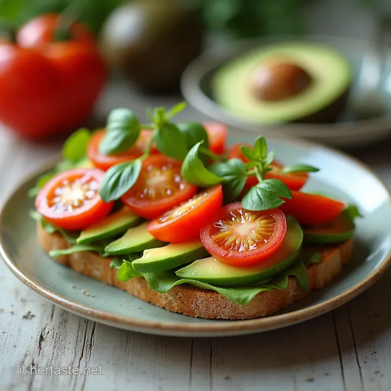 Il Sole di Mezzogiorno Avocado Toast Croccante con Note Mediterranee