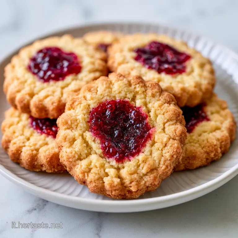 Composizione raffinata di dolcetti croccanti color ambra disposti su un piatto bianco con un centrino di lino chiaro.