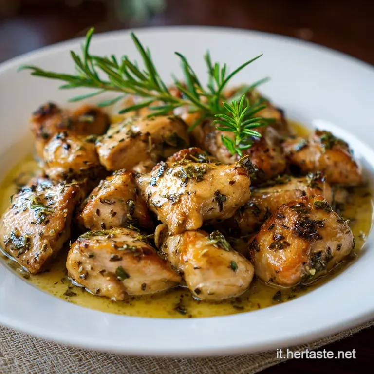 Perfectly portioned chicken breast and soft mozzarella drizzled with a rich, white sauce, plated with fresh greens. Elegan...