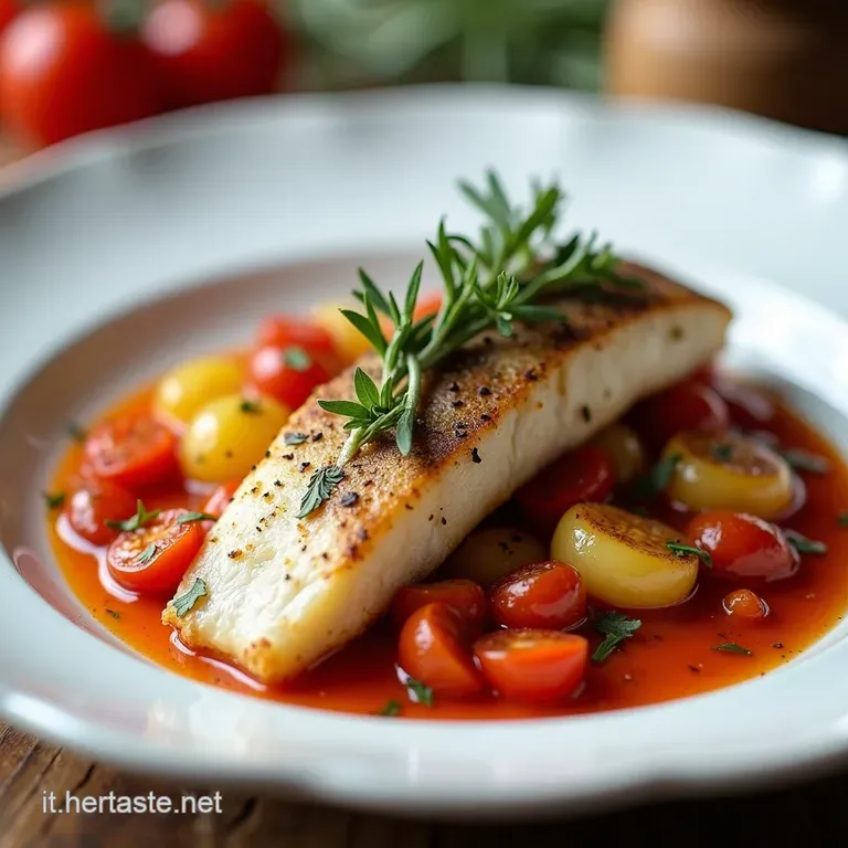 Il Re del Mare in Tavola Branzino Intero al Forno con Patate Pomodorini e Profumo di Rosmarino