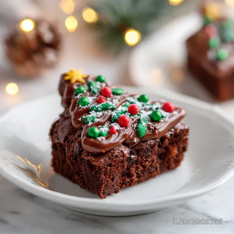 Brownies Albero di Natale: Cioccolato Fondente