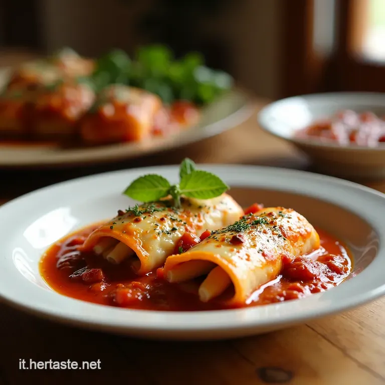 Cannelloni Ripieni Alla Casalinga Carne Mozzarella E Tanto Amore presentation
