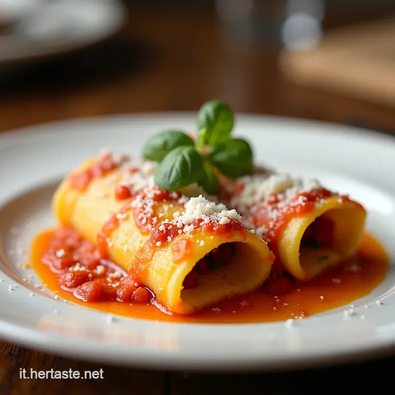 Cannelloni Ripieni alla Casalinga Carne Mozzarella e Tanto Amore
