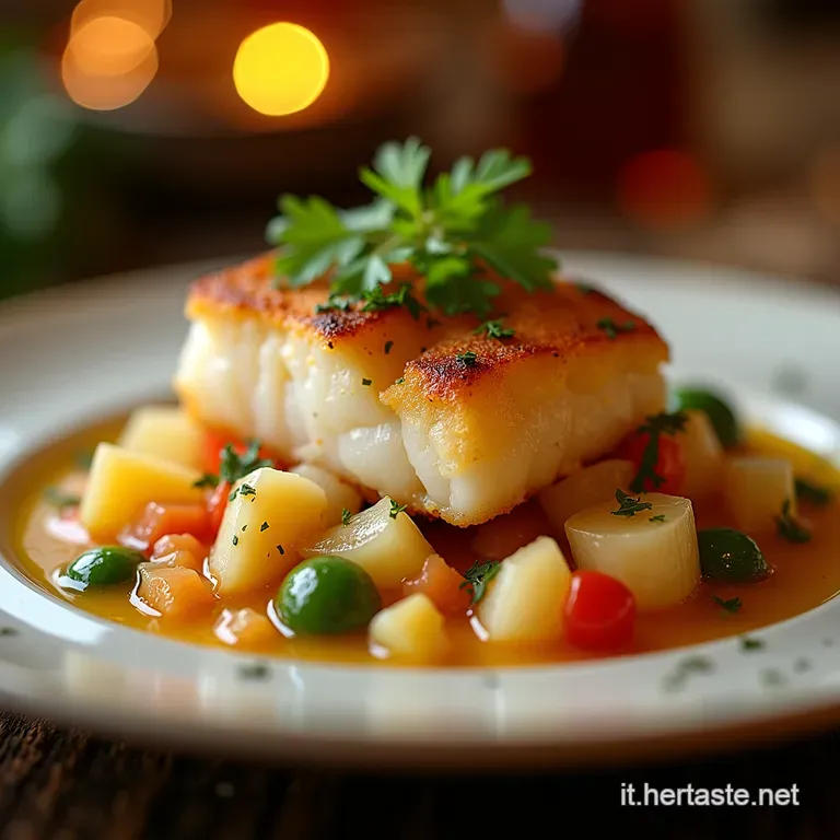 Ceviche Classico Peruviano Loro Bianco Del Pacifico Pescato Freschissimo Marinato in Leche De Tigre presentation