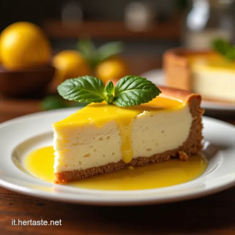 Cheesecake Alla Ricotta E Limone presentation