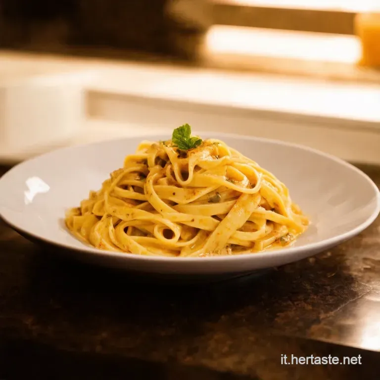 Fettuccine Ubriache Al Rag&ugrave; Di Salsiccia presentation