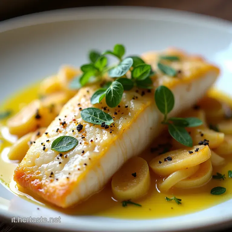 Filetti di Branzino Croccanti al Limone e Capperi