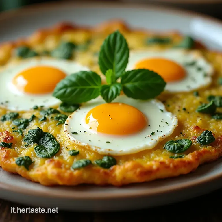 Frittata Aperta e Soffice con Piselli Novelli Menta Fresca e Scorza di Limone