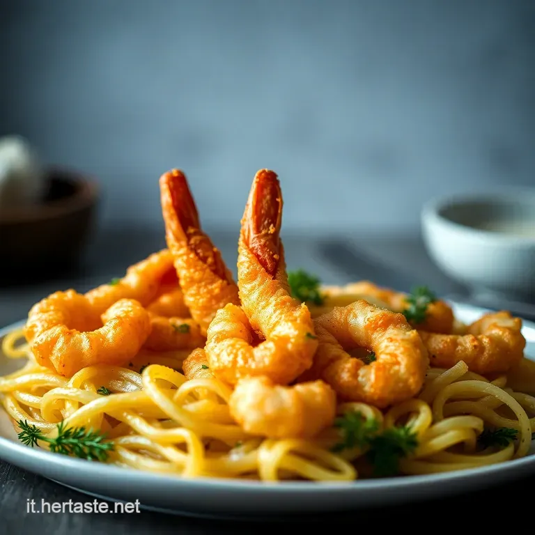 Gamberi in Tempura: Croccantezza Orientale con un Tocco Italiano