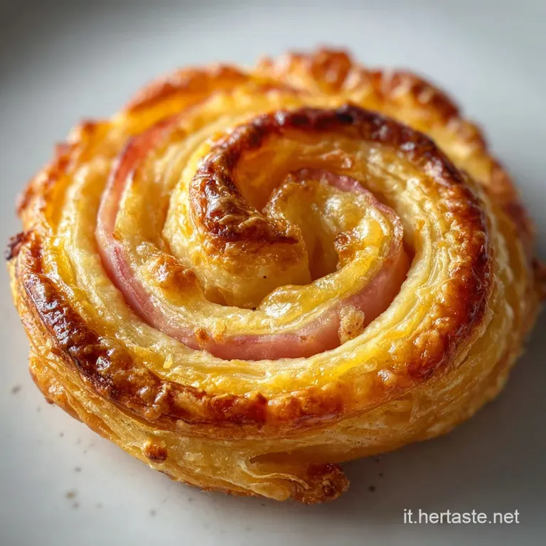Girella di Pasta Sfoglia Salata al Prosciutto