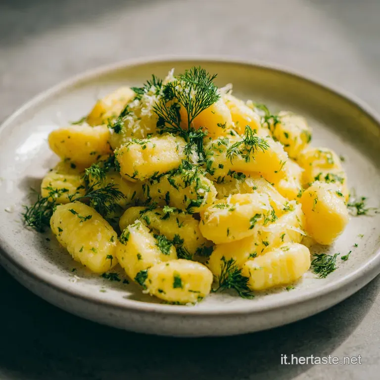 Perfectly formed gnocchi in light tomato sauce, garnished with fresh basil leaves and grated Parmesan; elegant and inviting.