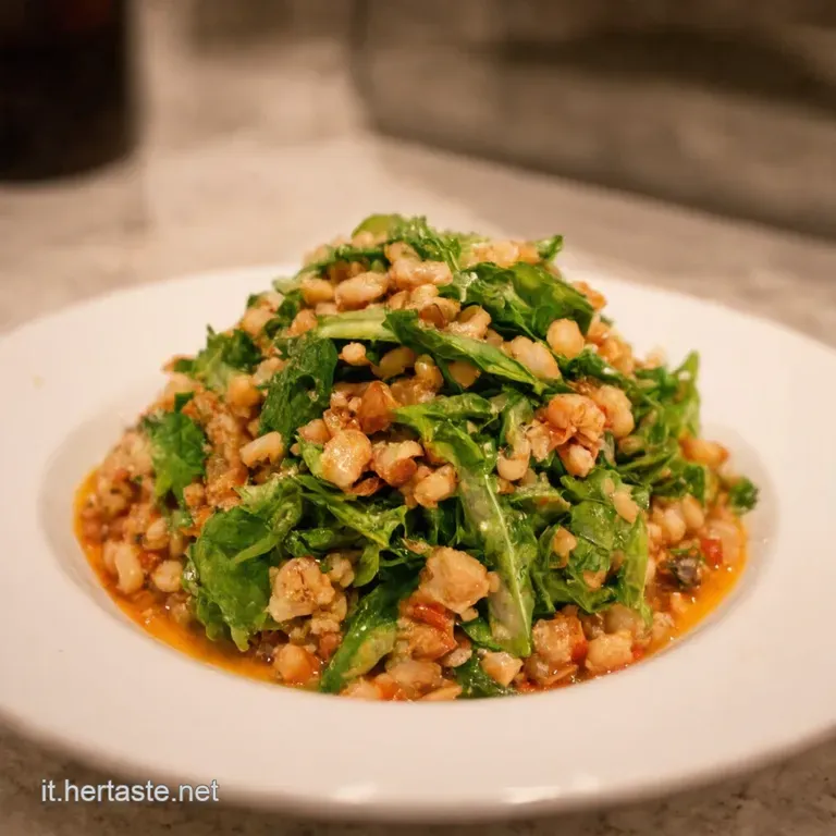Insalata Di Farro Fresca Con Pesto Di Pistacchi E Pesce Spada Affumicato presentation