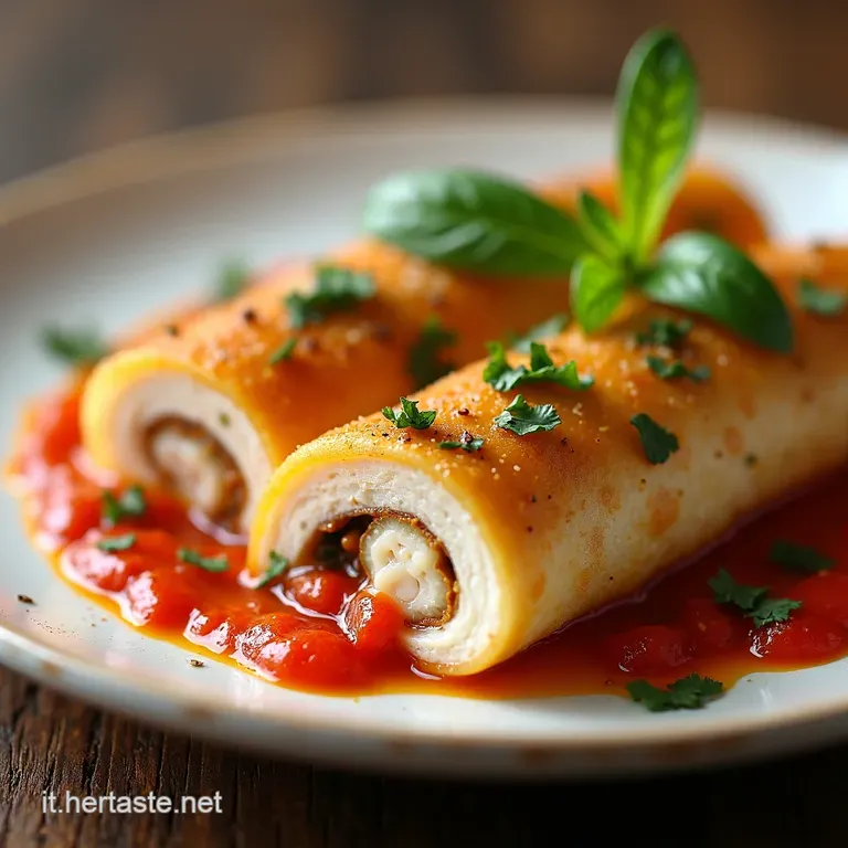 Involtini di Pollo della Nonna Fettine Fini Ripiene Cotte Lentamente nel Sughetto Aromatico