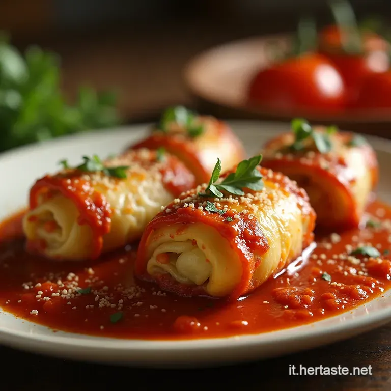 Involtini Di Melanzane Al Sugo Il Classico Comfort Food Del Sud Semplice E Irresistibile presentation