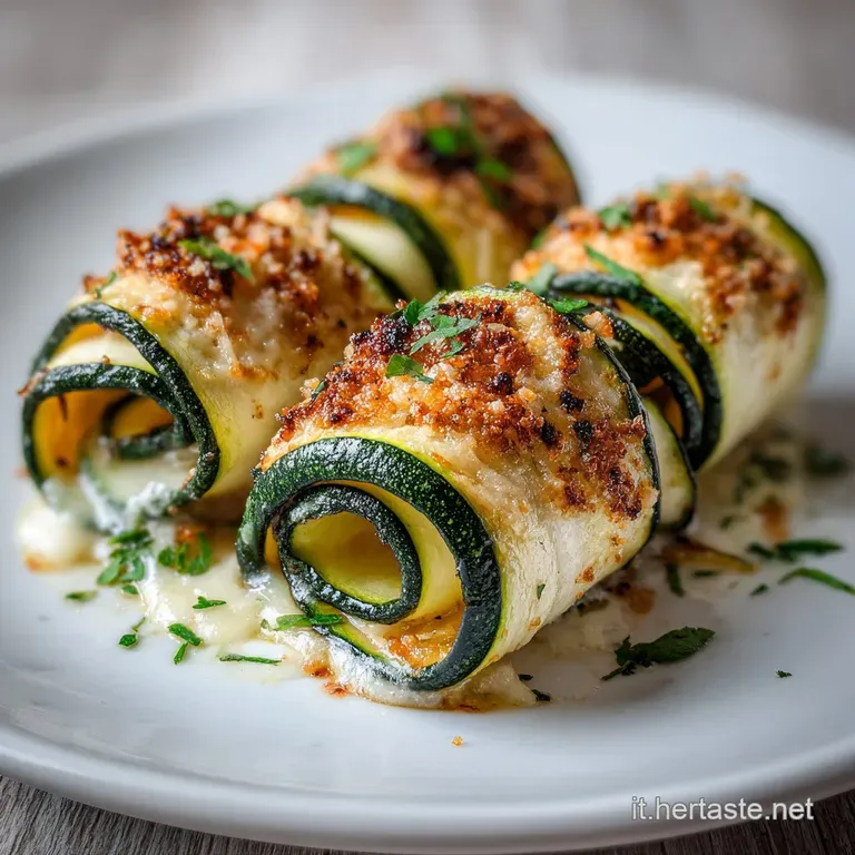 Ricetta Involtini di Zucchine al Forno