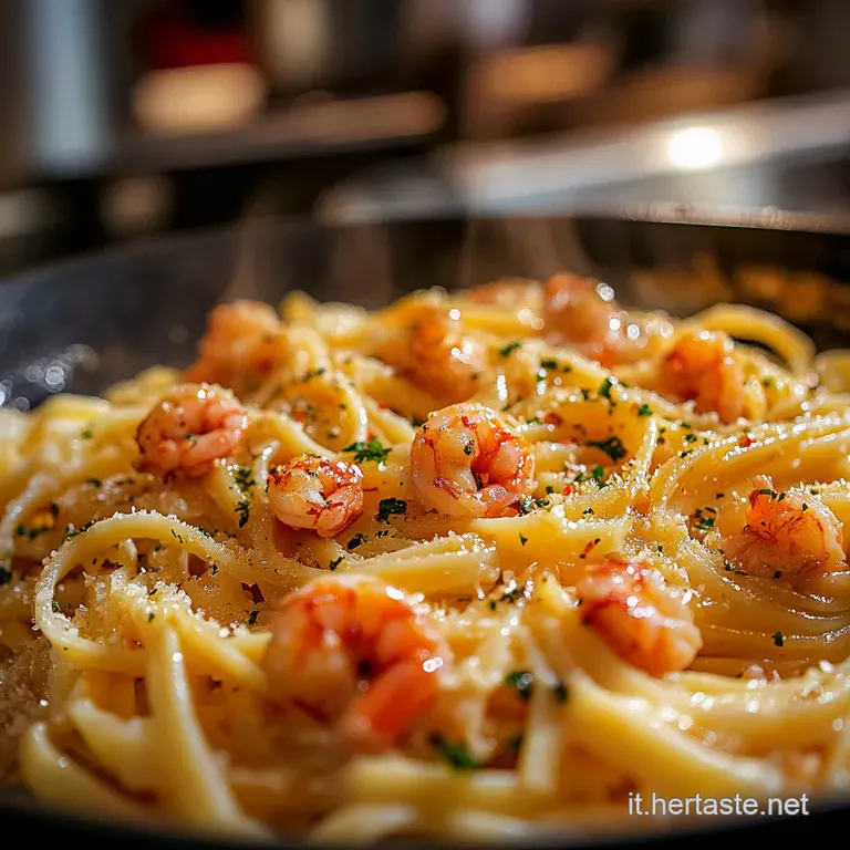 Linguine Cremose ai Gamberetti Il Segreto della Mantecatura