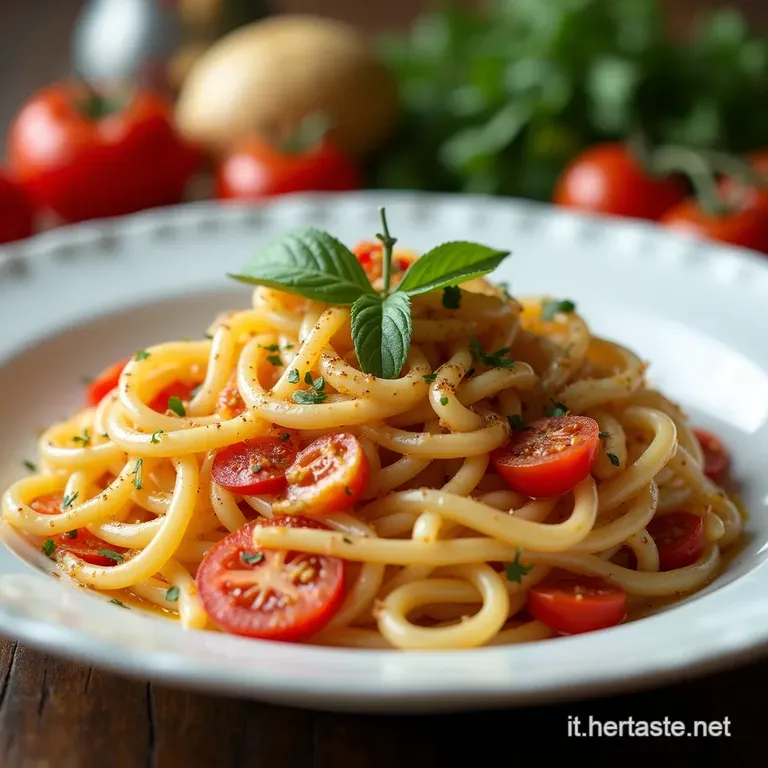 Ricetta Linguine Dorate con Mazzancolle al Profumo di Limone e Pomodorini Freschi