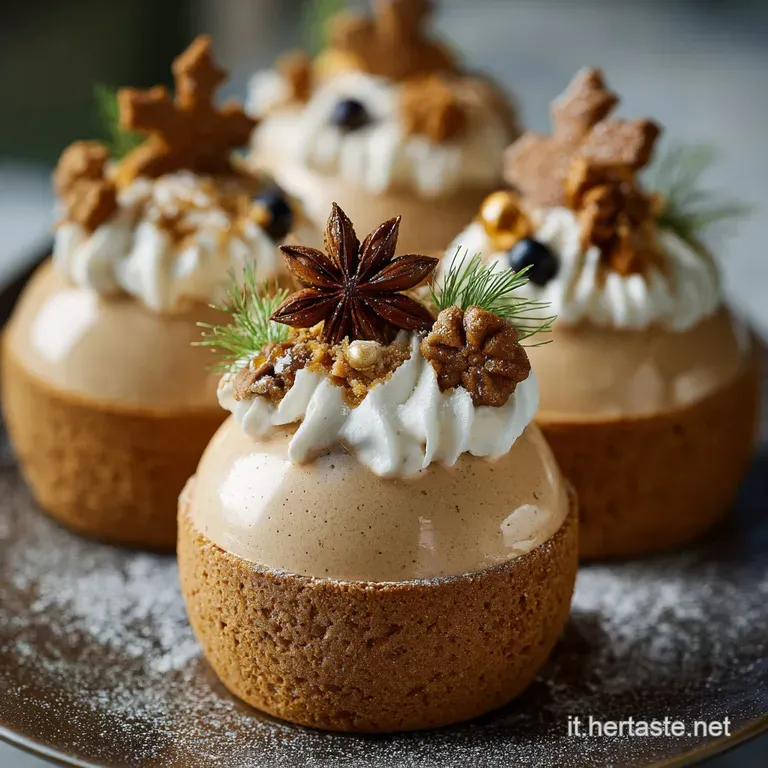 Gingerbread Latte Mousse Domes: La Ricetta Per Un Semifreddo Di Natale Impeccabile presentation
