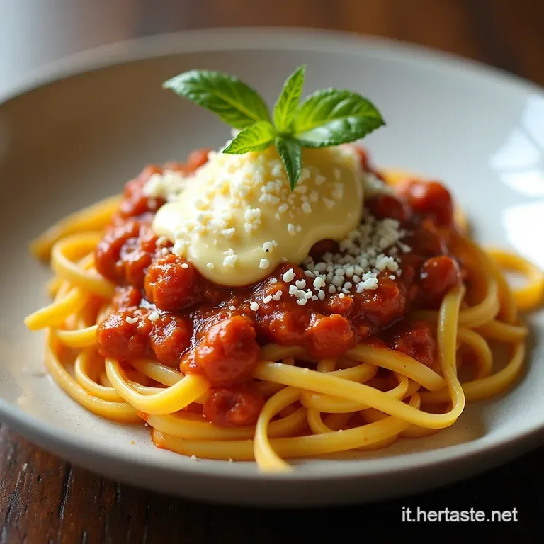 Nidi di Tagliatelle al Forno Nido dOro con Rag&ugrave; Rustico e Besciamella Vellutata