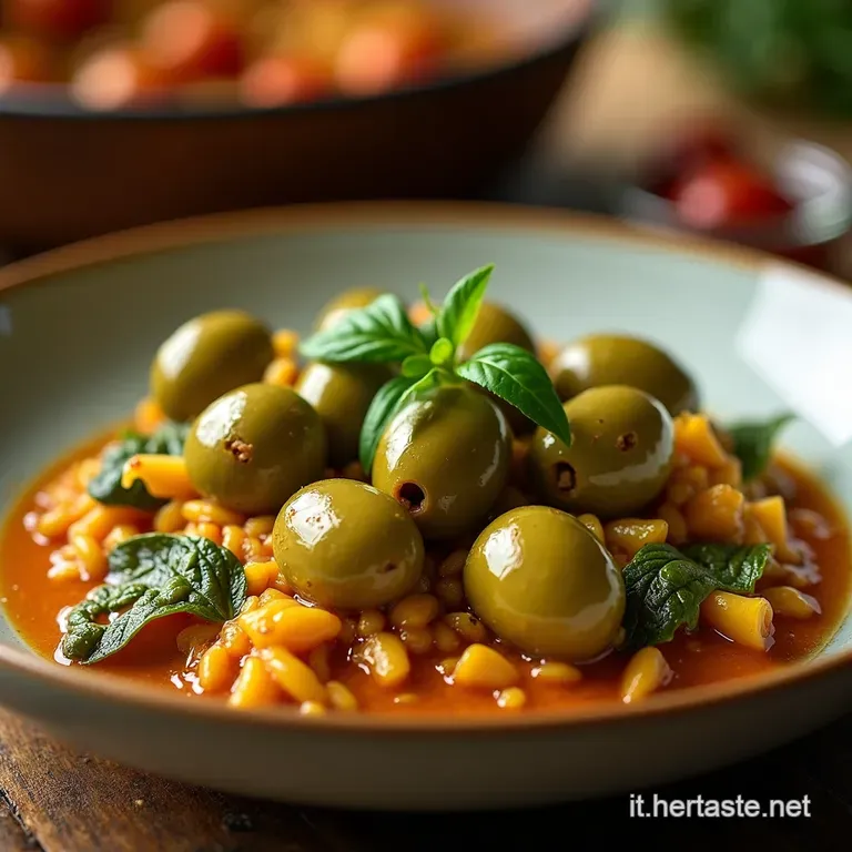 Olive Verdi in Salamoia Pazienza Croccantezza E Tradizione presentation