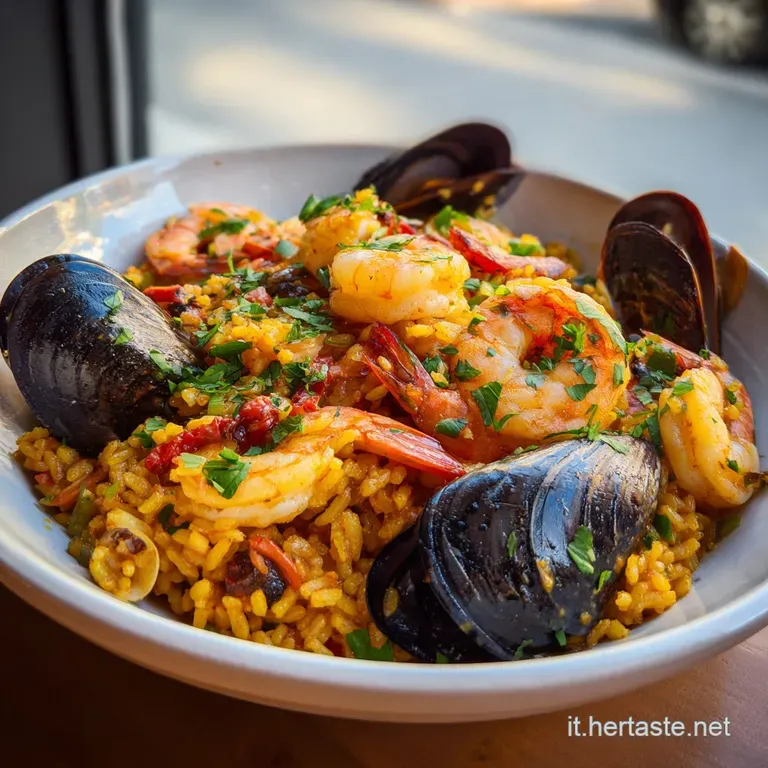 Ricetta Classica Paella di Pesce (Foto Passo Passo)