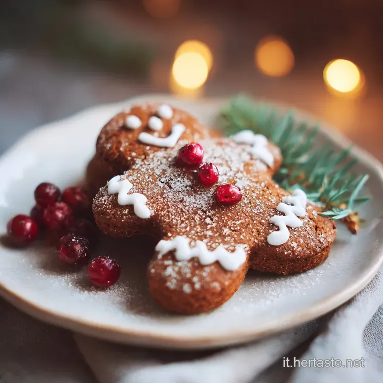 A rustic wooden board piled high with warmly spiced ginger cookies, artfully arranged with cinnamon sticks.