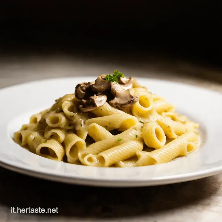 Pasta Ai Funghi Cremosa Di Benedetta presentation