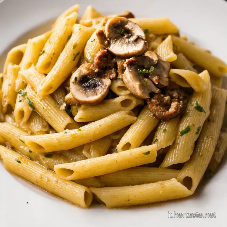 Pasta alla Boscaiola: Funghi Salsiccia e Profumo di Bosco