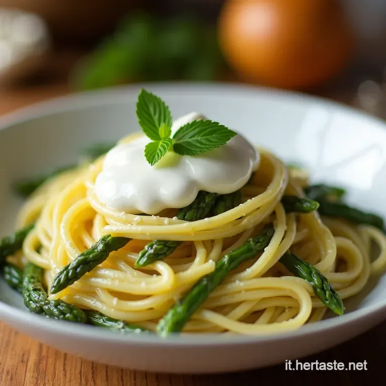 Pasta Con Asparagi Cremosa Il Segreto Della Primavera in Tavola presentation