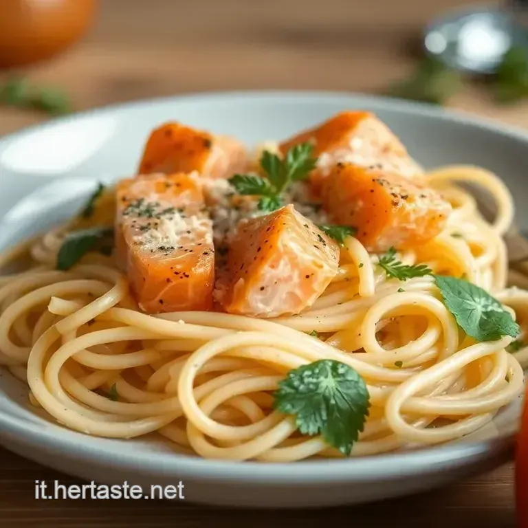 Pasta con Salmone Fresco Cremosa