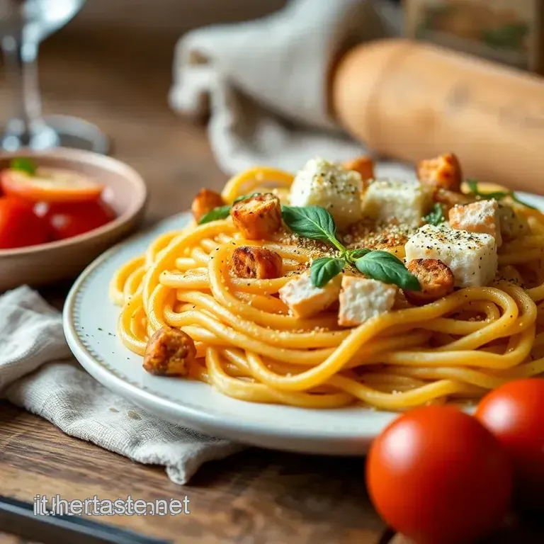 Pasta Con Tonno Alla Genovese presentation