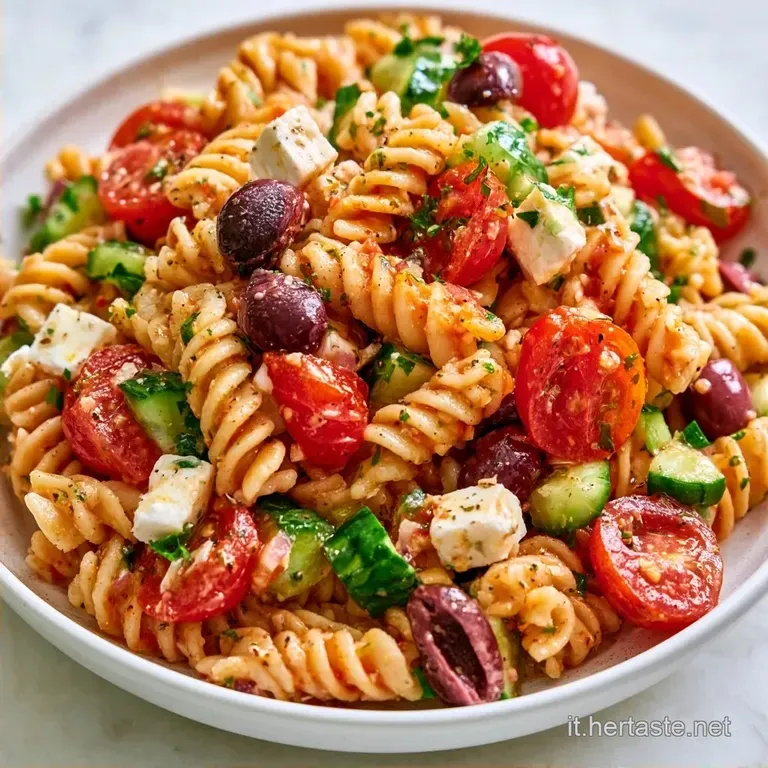 Pasta Fredda Alla Greca con Feta e Pomodorini