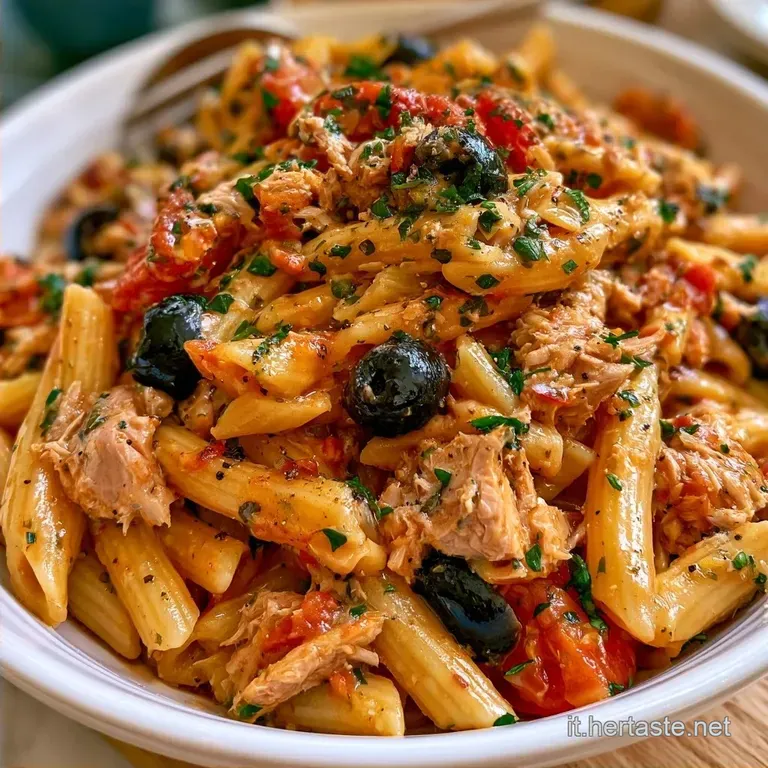 Pasta Fredda Tonno e Olive con Pomodorini