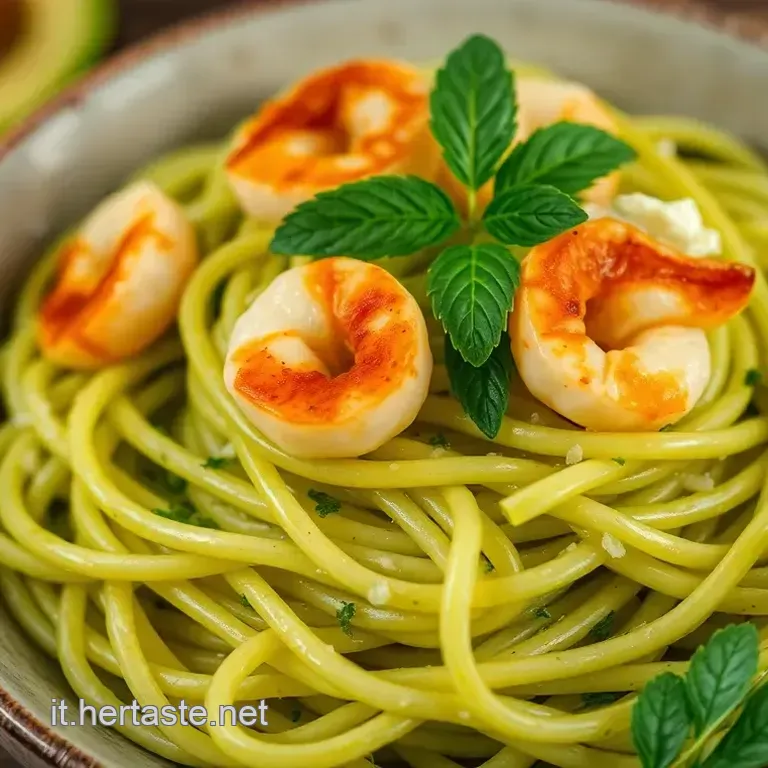 Pasta Fresca all Avocado e Gamberetti: Un Tuffo nell Estate