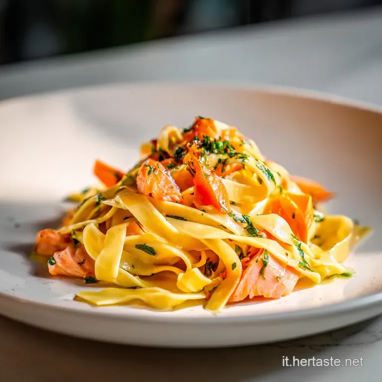 Pasta Cremosa al Salmone in 15 Minuti