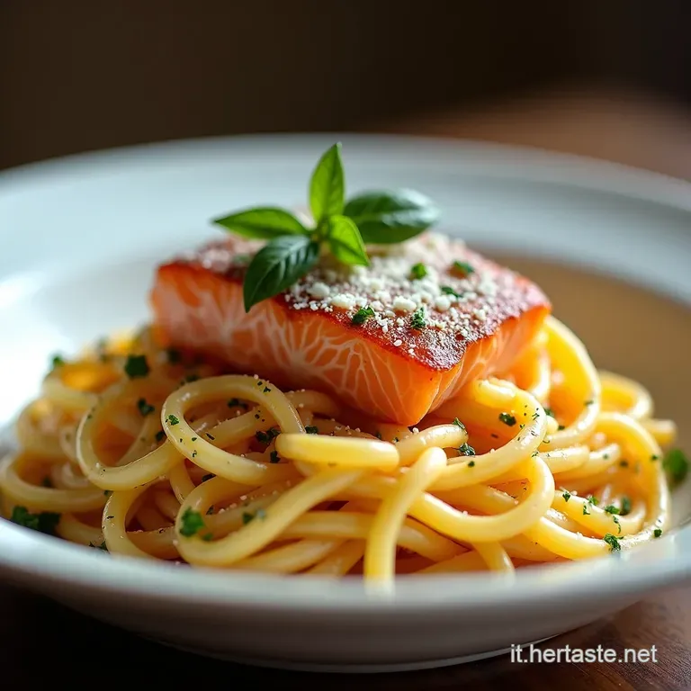 Tagliatelle Seducenti al Salmone Fresco e Aneto Un Tuffo nel Mare Adriatico