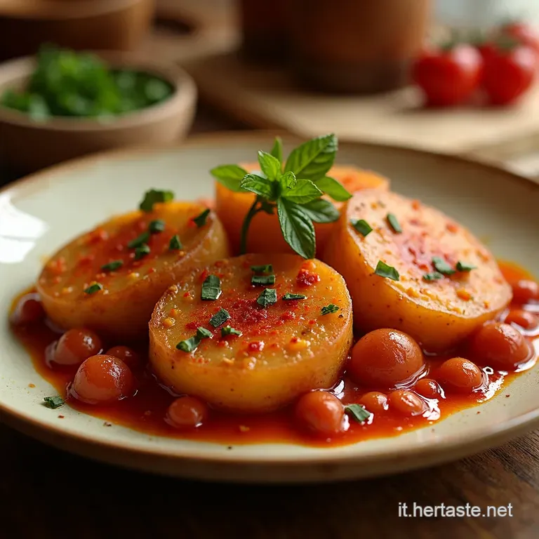 Patate Rosse Arrosto Alla Mediterranea presentation