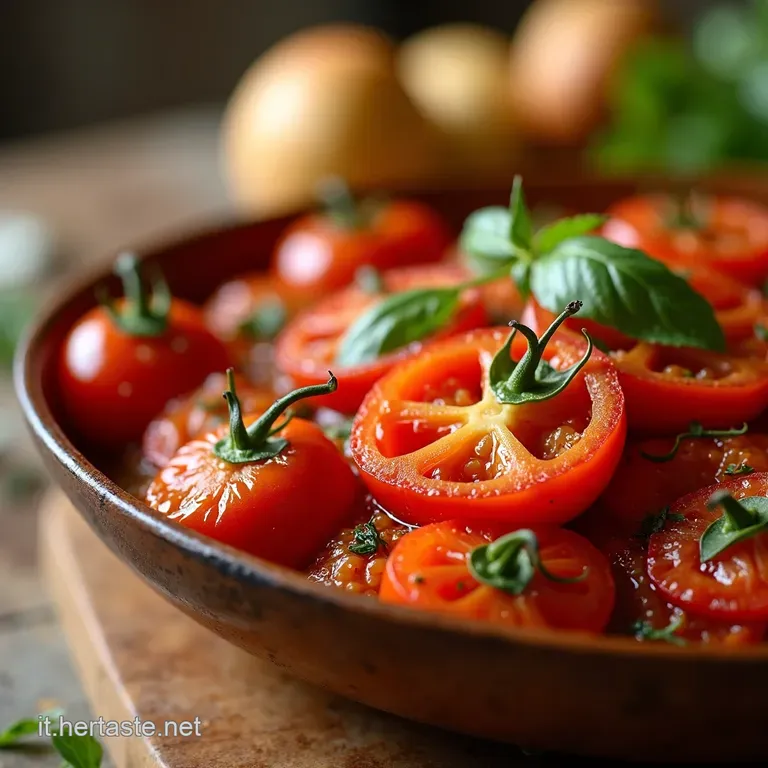 Peperonata Alla Siciliana Con Olive E Capperi presentation