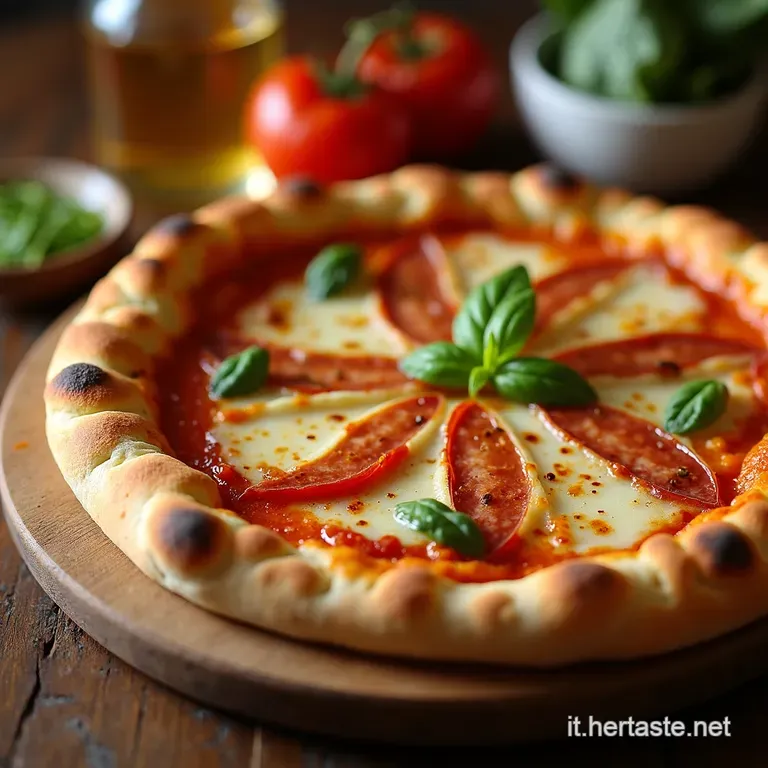 Pizza Liquida in Friggitrice Ad Aria presentation