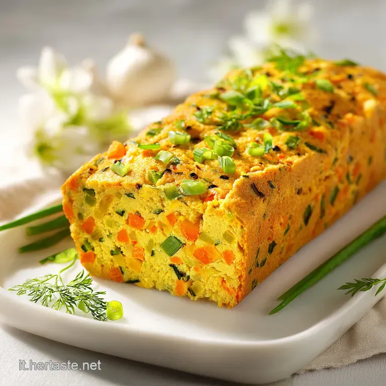 Fetta di torta salata soffice su piatto di ceramica grigia, decorata con un rametto di rosmarino fresco e brillante.