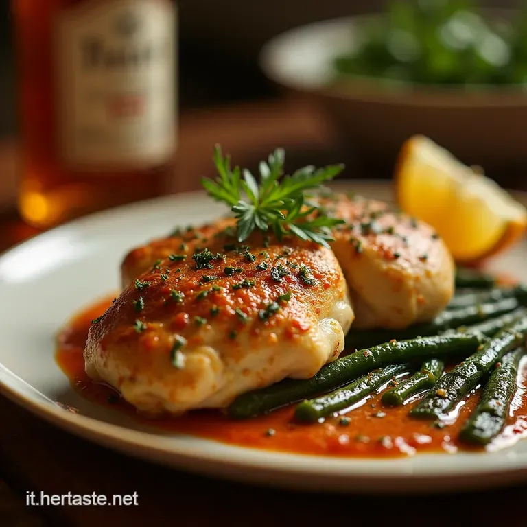 Petto Di Pollo Al Forno Alla Giuggiola Succoso Con Crosta Croccante Alle Erbe Mediterranee presentation